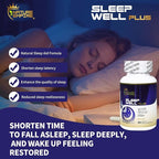 Fast Acting Sleep Aid 12 in1 Supplement for Adults with Meatonin,Reishi Mushroom,Ginsenosides,Extract of St.John's Wort ,Jujube Seed,Hops Flower,Non-Habit Formula for Relaxation, 60 Capsules