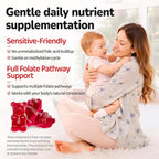 Folinic Acid Gummies for Kids & Adults, 1000 mcg Folate with Triple-Active B12 (Methyl, Adenosyl & Hydroxo), Bioactive Folic Acid, Gentle & Clean