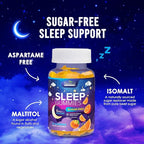 Sleep Gummies for Adults - Sugar Free Melatonin 6 MG Per Serving Gummy Supplement - Natural Zero Sugar Sleeping Gummy for Adults & Kids, Orange Flavored, Extra Strength Sleep Support - 60 Gummies