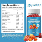 Organic Ashwagandha Gummies - with Turmeric Extract, L-Theanine & Vitamin B12 - Ashwagandha Ksm 66 for Immune Support & Increased Energy - Non GMO, Vegan - 120 Count
