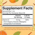 MARYRUTH'S Organic Toddler Vitamin C Drops for Immunity | Ages 1-3 Years | 15 mg Per Serving | Vitamin C for Immune Support & Overall Health | Vegan | Sugar Free | Gluten Free | Non-GMO | 30 Servings
