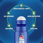 Blue Stop Max Lidocaine Roll On Maximum Strength- 4% Lidocaine with 1% Menthol for Knee, Neck, & Lower Back, Nerve Discomfort - MSM, Glucosamine Formula for Joint Health