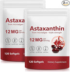 Astaxanthin Supplements, Supports Eye, Joint, Internal Circulation, Skin Health, Astaxanthina Antioxidant Supplements (2Bag240P)