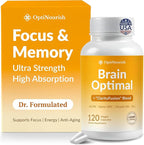 Brain Supplement for Memory and Focus, Nootropic for Adults, Fuel Brain Energy & Mental Clarity, Caffeine Free,Cognitive Support, Doctor-Formulated, Made in USA,cGMP,120 Caps