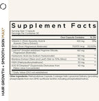 Codeage Hair Growth + Smooth Skin Max Vitamins Supplement - Patented Lustriva & SOD B Dimpless Superoxide Dismutase - Hair Growth Health Skin Cellulite Support - Biotin, Vitamin C, MSM - 30 Capsules