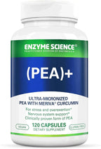 Enzyme Science Pea + Turmeric Curcumin Supplement for Physiological Support Helps Support Nervous, Immune, & Muscular Systems - 120 Capsules