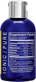 Aussie Trace Minerals - with Lemon Lime Organic Extracts | 2oz / 60mL | Electrolyte Hydration Drops | Magnesium Rich, Low Sodium