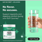 Physician's CHOICE Easy Mix Fiber for Digestive Health & Regularity - No Grit, Sugar Free, & Tasteless - Daily Prebiotic Soluble Fiber Powder Supplement for Women and Men - Unflavored - 7.1oz