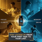 CogniLock Nootropic Brain Supplements for Memory and Focus - Cognitive Supplement for Men, Women & Seniors - Brain Fog Vitamins w/Lion’s Mane, Alpha GPC, Citicoline, CognatiQ™ Coffee Fruit - 60 Pills