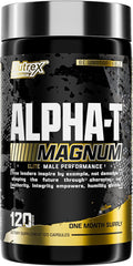 Nutrex Research Alpha-T Magnum Testosterone Support for Men | Anabolic Supplement with Tongkat Ali, Fadogia Agrestis, Shilajit and Ashwagandha | Muscle Builder for Strength, Growth & Hormone Balance