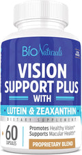 Bio Naturals Eye Vitamin Supplement with Lutein, Zeaxanthin, Lycopene, Bilberry, Quercetin & More - All Natural Proprietary Blend Supports Vision & Macular Health - 60 Veggie Capsules