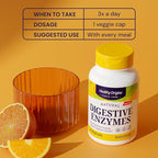 Healthy Origins Digestive Enzymes (Broad Spectrum, Non-GMO, Gluten Free, Digestive Support), 180 Veggie Caps