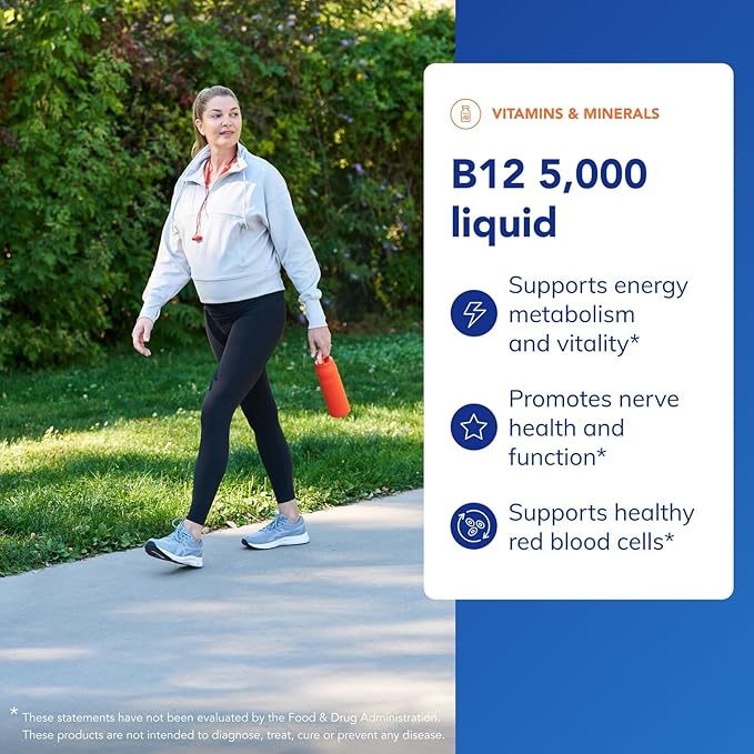 Pure Encapsulations B12 5,000 Liquid - Vitamin B12 Methylcobalamin Supplement to Support Energy, Nerve Health, Cognitive Function & Blood Cells* - Liquid Drops - 1 Fl Oz