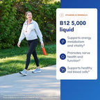 Pure Encapsulations B12 5,000 Liquid - Vitamin B12 Methylcobalamin Supplement to Support Energy, Nerve Health, Cognitive Function & Blood Cells* - Liquid Drops - 1 Fl Oz