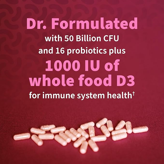 Garden of Life Dr. Formulated Probiotics Urinary Tract+ - 50 Billion CFU - Supports Digestive, Immune & Urinary Tract Health - Shelf Stable - 60 Vegetarian Capsules