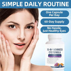 15 in 1 Advanced Eye Formula - Eye Vitamin and Mineral Supplement with Lutein, Zeaxanthin, Zinc & Bilberry Extract - Vision & Focus Support, 60 Capsules