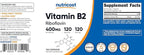 Nutricost Vitamin B2 (Riboflavin) 400mg, 120 Capsules (2 Bottles)