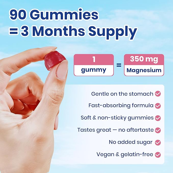 VEV Deep Calm Magnesium Complex 14-in-1 Gummies – 90 Count (Pack of 1) – with D3, Ashwagandha, L-theanine, Zinc – No Added Sugar Vegan Magnesium Glycinate Gummies – Magnesium Complex for Women and Men