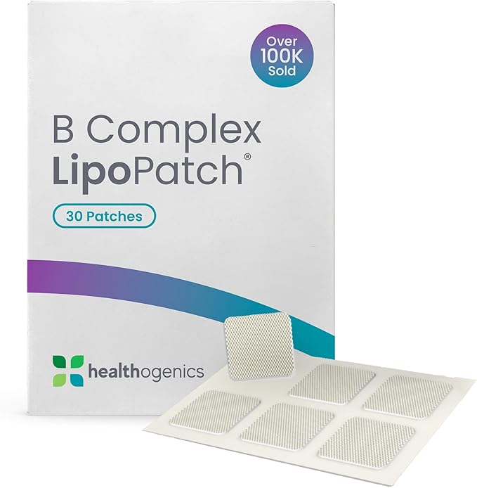 LipoPatch Super MIC B12 – Daily Lipotropic & B-Vitamin Wellness with Methionine, Inositol & Choline – Easy Peel-on Patch + Online Lifestyle Guidance