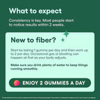 Physician’s Choice Fiber Gummies for Digestive Health & Regularity - Raspberry Lemon Flavor - No Sugar Added & Vegan - Natural Chicory Root Prebiotic Fiber - Daily Gummy for Adults, Women & Men - 60CT