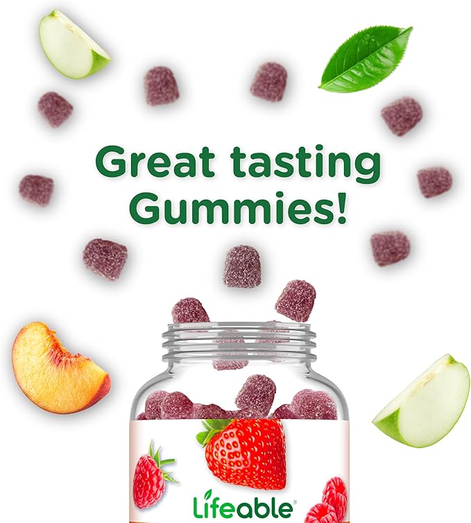Lifeable Lions Mane Gummies for Kids | Great Tasting Lions Mane Mushroom Supplement | Vegan, Kosher, Non-GMO Kids Mushroom Gummies | Brain Support | 60 Count