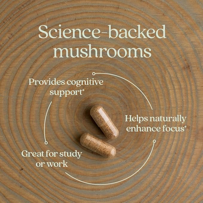 New Chapter Lion's Mane + Reishi Mushroom - LifeShield Mind Force for Mental Clarity with Organic Reishi Mushroom + Vegan + Non-GMO, Nootropic Ingredients - 60 ct