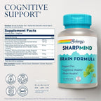 SOLARAY SharpMind Brain Support Formula - Nootropic Brain Supplements - Cognitive and Brain Health Support with Ginkgo Biloba - 60-Day Guarantee, 60 Servings, 60 VegCaps