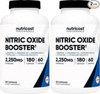 Nutricost Nitric Oxide Booster 2250mg, 180 Capsules - 750mg Per Casule, 60 Servings - Gluten Free and Non-GMO (Pack of 2)