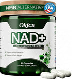 NAD+ Supplement with Nicotinamide Riboside & Resveratrol 1000mg - NAD Resveratrol Supplement for Men and Women - NMN Alternative Anti-Aging, Cellular Energy - 90 Caps