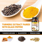 Turmeric Curcumin Supplement with Black Pepper & Bioactive Botanicals, Turmeric,Ginger,Berberine,Ceylon Cinnamon, – Premium Supplement for Daily Wellness Support 60 Capsules 2 Pack