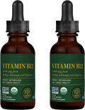 Global Healing Center - Vitamin B12 5000 mcg, Organic Sublingual Liquid Drops | 3-in-1 Methylcobalamin, Adenosylcobalamin, Hydroxo Blend, 1 Fl Oz (2-Pack)