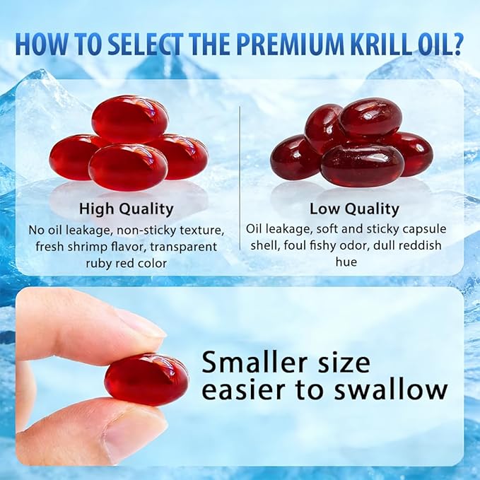 NYO3 Antarctic Krill Oil with 125mg Omega-3, 47% Phospholipids for Heart & Joint Health, Triglyceride Balance, Pure Oil GMP Certified Third Party Tested - 425mg 30 Softgels