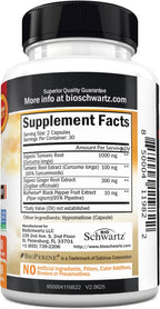 Turmeric Curcumin and Ginger Supplement - 95% Standardized Curcuminoids with BioPerine Black Pepper Extract for Ultra High Absorption - Natural Joint Support Supplement - Gluten-Free - 60 Capsules
