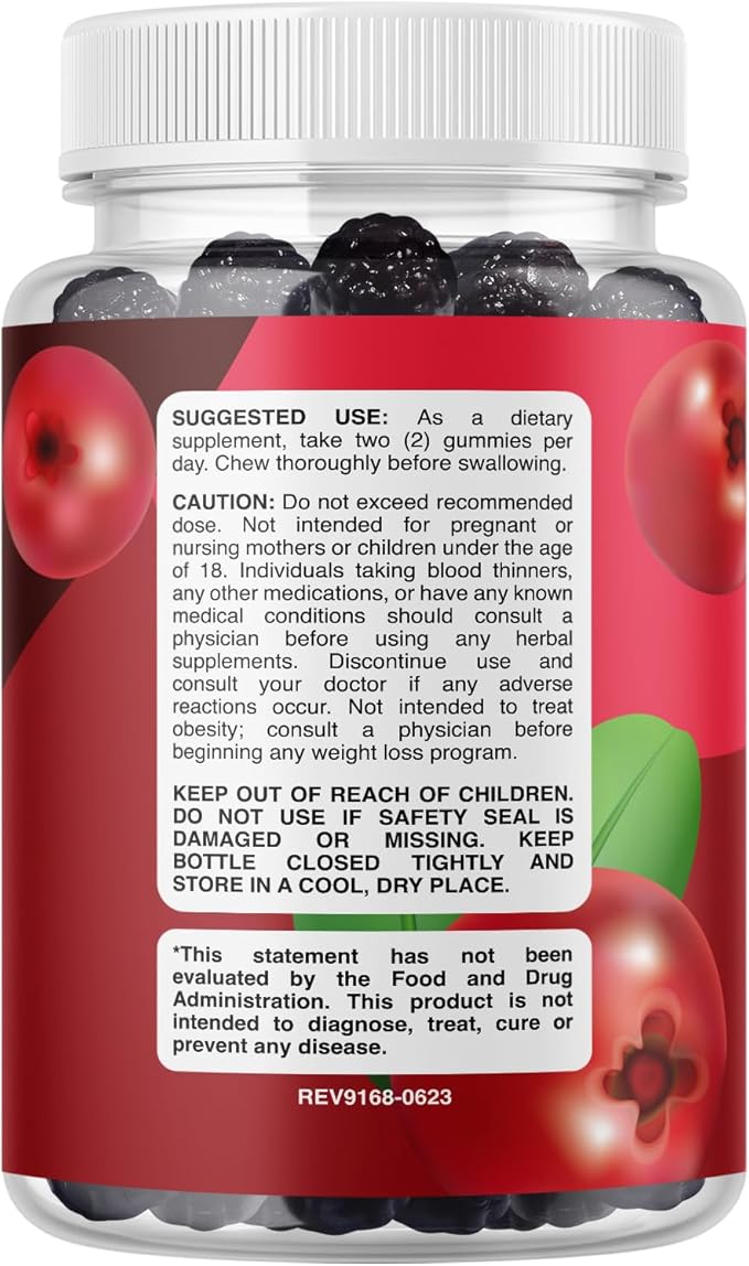 Phytoral Extra Strength Cranberry Supplement Gummies for Women - Cranberry Gummies for Kidney and Bladder Support - Herbal Supplements for Urinary Tract Health for Women - 60 Count (2 Pack)
