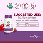 MaryRuth Organics Mens Vitamin Gummy | USDA | Vegan | Daily Multivitamins for Immune Support | Non-GMO | Gluten Free | 60 Count