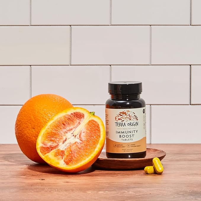 TERRA ORIGIN Immunity Support Supplement | Vitamin C, D3, Zinc, Selenium, Turmeric, Echinacea, Ginger & Andrographis with BioPerine | Daily Immune Booster & Antioxidant Blend | 30 Tablets