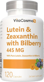 Lutein with Zeaxanthin, Vegan Capsules, 120 Count, 40 mg Lutein + 4 mg Zeaxanthin per Serving, Non-GMO, Gluten-Free - 2 Pack