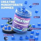 Creatine Monohydrate Gummies for Men & Women – 7200mg High Potency Strength, Muscle Growth & Energy Support Chews – Vegan, Sugar-Free, Non-GMO Workout Supplement for Gym Performance, Recovery