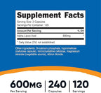 Nutricost Alpha Lipoic Acid 600mg, 240 Vegetarian Capsules - Gluten Free, Soy Free & Non-GMO, 120 Servings (2 Bottles)
