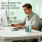 14-in-1 Advanced Eye Vitamin Supplement with Lutein, Zeaxanthin, Bilberry Extract & Zinc for Adults - Supports Vision, Macula & Blue Light Protection - 60 Capsules (01)