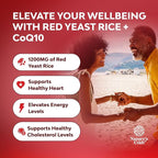 Bundle of Red Yeast Rice with CoQ10 Supplement - Advanced Healthy Heart & Cholesterol Levels and High Absorption Magnesium Sleep Supplement - Rest Support Magtein L-Threonate & Apigenin Theanine