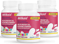 Milkaid Junior Lactase Enzyme Chewable Tablets for Lactose Intolerance | Prevents Gas, Bloating, Diarrhea in Children| Fast Acting Dairy Digestive Supplement for Kids| Strawberry Flavor | 60 ct (3)