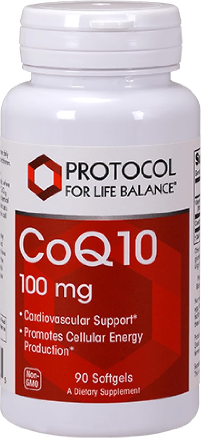 PROTOCOL FOR LIFE BALANCE CoQ10 100mg - with Vitamin E & Soy Lecithin - CoQ10 Supplement - Halal & Egg Free - 90 Softgels