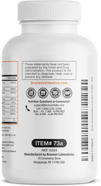 Bronson Super B Vitamin B Complex Sustained Slow Release (Vitamin B1, B2, B3, B6, B9 - Folic Acid, B12) Contains All B Vitamins 100 Tablets