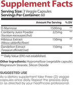 Lumen Naturals Cranberry + D-Mannose for Women - Cranberry, D-Mannose, Hibiscus, Dandelion Extract Blend - 2000mg Per Serving - 180 Count - 60 Servings