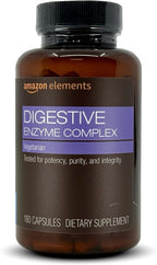 Amazon Elements Digestive Enzyme Complex, Vegetarian, Supports Healthy Digestion, 180 Capsules (Previously Revly)