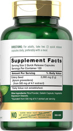 Carlyle Celery Seed Extract Capsules | 240 Count | Traditional Herb Supplement | Non-GMO and Gluten Free Formula