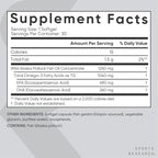 Sports Research Triple Strength Omega 3 Fish Oil 1250mg from Wild Alaskan Pollock - Burpless Fish Oil Supplement with Omega-3 EPA & DHA - Sustainably Sourced, Non-GMO, Gluten Free - 30 Softgels