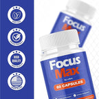 (3 Pack) Focus Max Capsules, FocusMax Brain Supplement Pills Advanced Maximum Strength Formula for Mental Clarity, Attention, Sharp Memory, Calm Mind Mood, Health & Wellness Support Capsulas (180 ct)