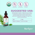 MARYRUTH'S Organics Multivitamin for Infants | USDA Organic | Multivitamin Liquid Drops for Babies 6-12 Months | Immune Support & Overall Wellness | Vegan | Non-GMO | Gluten Free | 2 Fl Oz